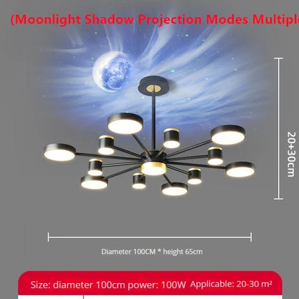 Lustre suspension en cristal effet aurores boréales — LZ4P9XQ