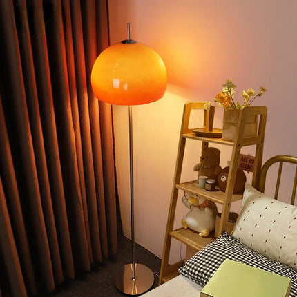 Lampe de table LED rétro en verre dégradé orange style Bauhaus — LZ4F9XQ