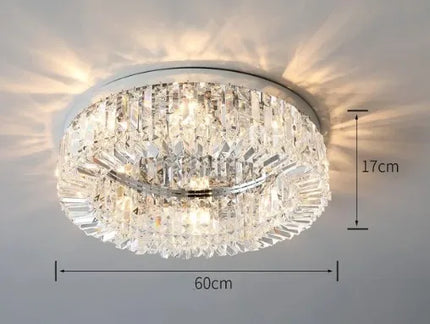 Lustre LED moderne en cristal doré et argenté pour intérieur — LZ4X9M