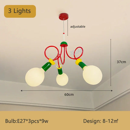Lustre design coloré Memphis pour chambre enfant — LZ4P9T2