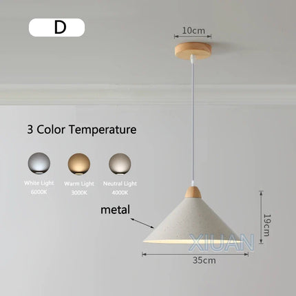 Suspension LED nordique en bois massif pour restaurant — LZ4X9T