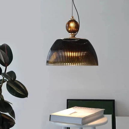 Suspension rétro en verre pour ambiance lumineuse chaleureuse — LZ4X9P
