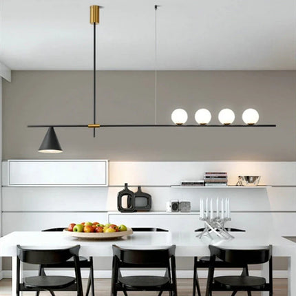 Lustre suspension industriel minimaliste en verre avec LED design — LZ4X9M