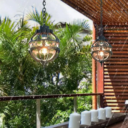 Suspension en verre pour décoration intérieure et extérieure — LZ4X9T2
