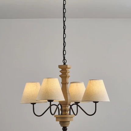 Lustre suspendu vintage en bois avec éclairage LED pour bar et cuisine — LZ4Q9T1