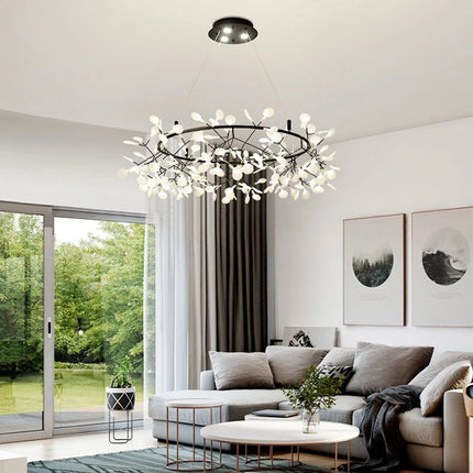 Lustre LED créatif en acier inoxydable et acrylique pour intérieur — LZ4X9P