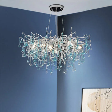 Lustre LED bicolore en verre style postmoderne — LZ4X9Q2