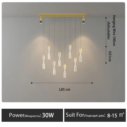 Suspension LED style nordique pour cuisine, hôtel et café — LZ4X9P2Q