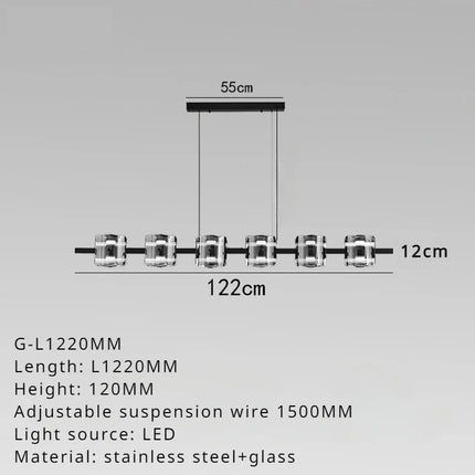 Lustre suspension en verre au design minimaliste moderne — LZ4Q9T1
