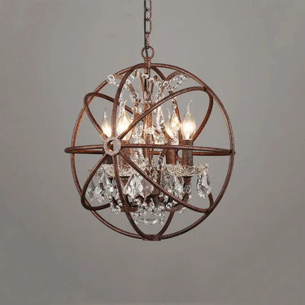 Lustre suspension style américain rétro en cristal pour bar et restaurant — LZ4X9J