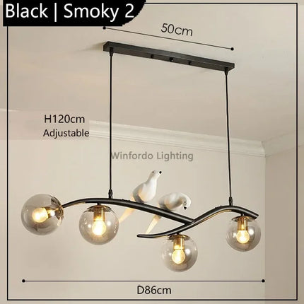 suspension design moderne forme oiseau scandinave décoratif winfordo