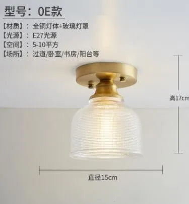Plafonnier LED vintage en verre style nordique pour intérieur moderne — LZ4Q9T1