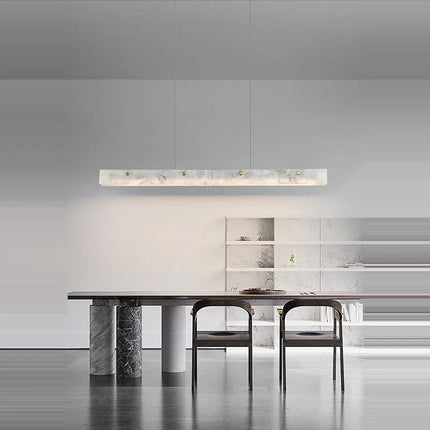 Lustre LED dimmable en marbre et acier inoxydable pour intérieur — LZ4P7XQ