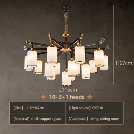 Lustre en cuivre au design luxueux pour intérieur moderne — LZ4X9P2