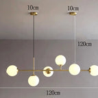 6 têtes or 120cm / Blanc froid