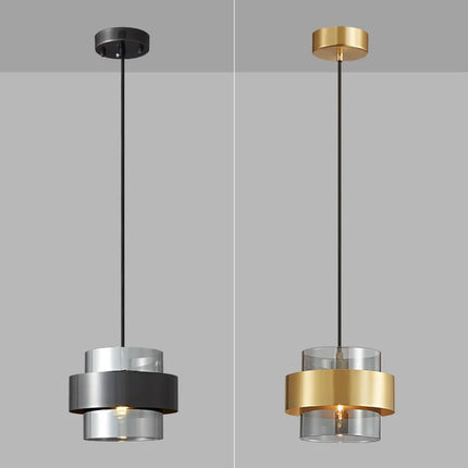 Lustre LED nordique en verre doré pour décoration intérieure — LZ4X9P
