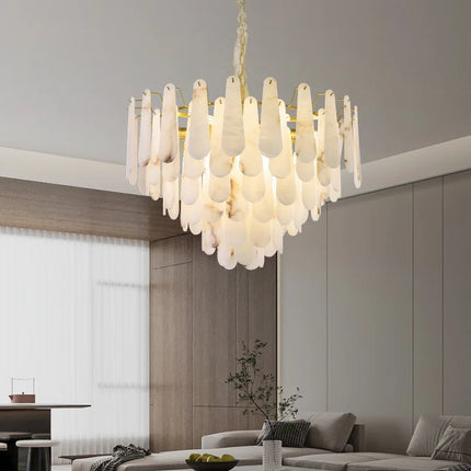Suspension luxe en marbre et cuivre style chinois minimaliste — LZ4G7XQ