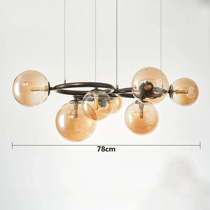 Lustre suspension en verre à bulles style nordique pour intérieur — LZ4X9P2