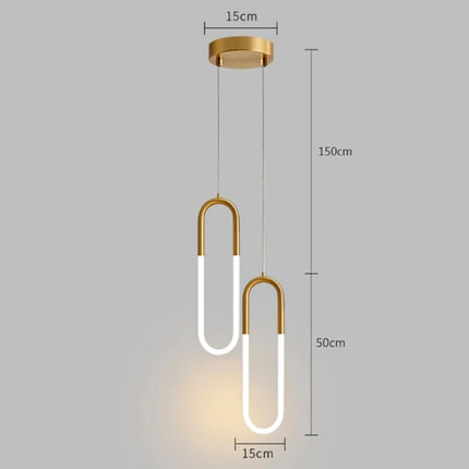 Suspension Anneau suspendu en or LED