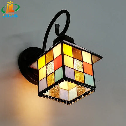 Applique murale en vitrail style Tiffany pour décoration intérieure raffinée — LZ4XJ9