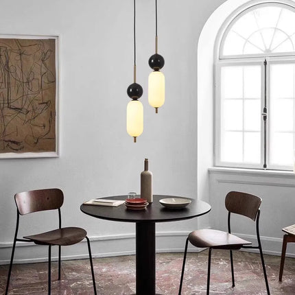 Suspension LED en acrylique et marbre naturel — LZ4X9P