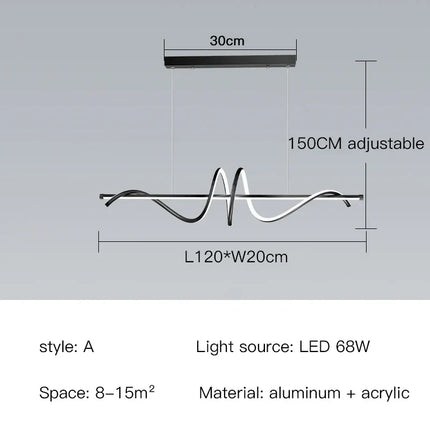 Suspension LED rotative avec télécommande pour décoration intérieure — LZ4X9P