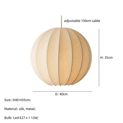 Suspension en soie style Wabi Sabi pour décoration intérieure moderne — LZ4X9Q2M