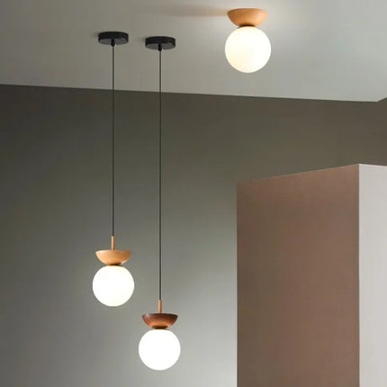 Plafonnier LED décoratif style japonais et design nordique — LZ4X9T2