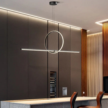 Suspension LED minimaliste moderne avec télécommande pour intérieur — LZ4P9X