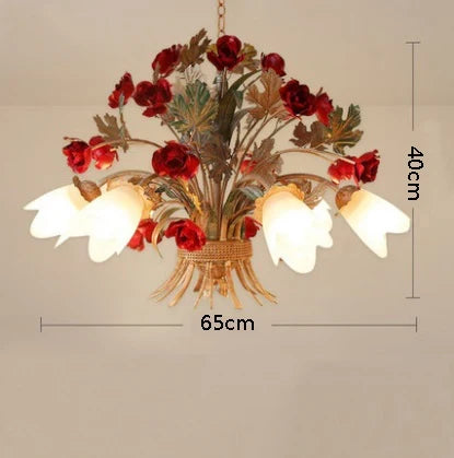 Lustre suspension en verre style rétro américain pour intérieur élégant — LZ4X9M