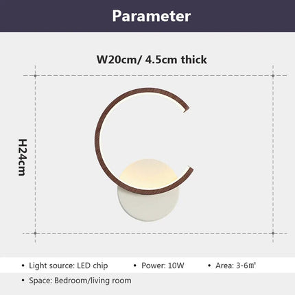 Applique murale LED en bois au design moderne — LZ4X9P2