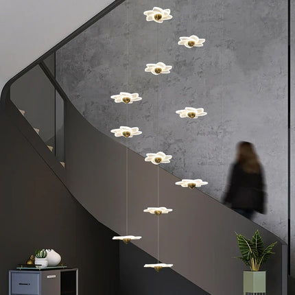 Lustre décoratif moderne pour hall d'hôtel duplex luxe — LZ4X9P2