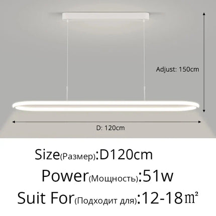 Suspension LED design rectangulaire pour éclairage intérieur moderne — LZ4X9P