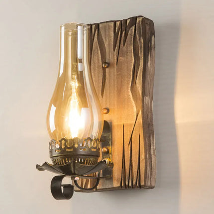 Applique murale vintage américaine en bois pour bar et restaurant style loft — LZ4X9QJ