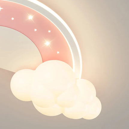 Plafonnier moderne décor nuage et arc-en-ciel pour chambre enfant — LZ4B7X9