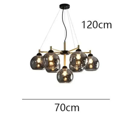 Lustre suspension nordique en cuivre et verre design avec haricots magiques — LZ4X9P