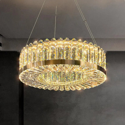 Lustre suspendu en cristal avec lampes LED luxueuses — LZ4X9Q7