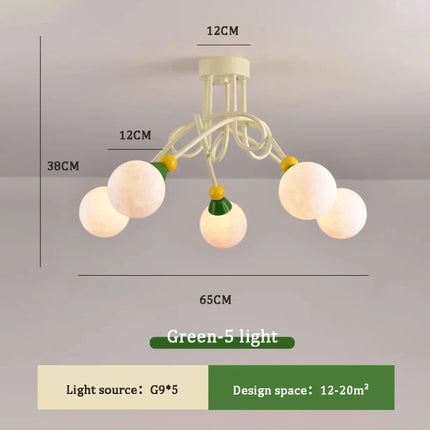 Lustre coloré style nordique pour chambre d'enfant moderne — LZ4X9T