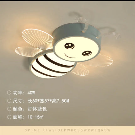 Plafonnier LED motif petite abeille pour décoration maternelle moderne — LZ4X9Q