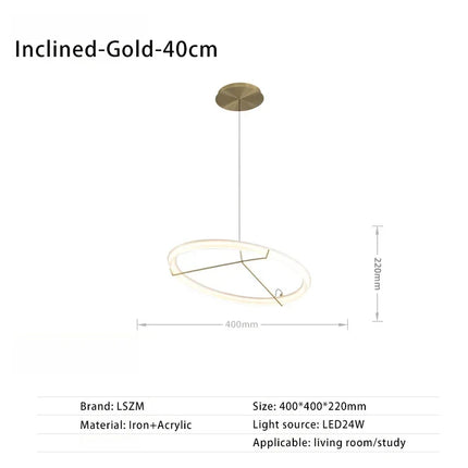 Suspension LED design nordique en acrylique décoratif — LZ4X9T2