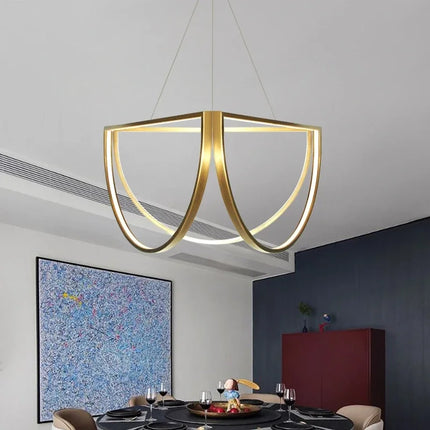 Lustre suspension nordique en acier inoxydable pour intérieur moderne — LZ4X9P