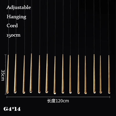 Suspension nordique en cuivre pour villa au style rétro — LZ4X9P