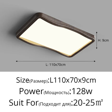 Plafonnier intelligent à spectre complet avec effet grain de bois et protection des yeux — LZ4XJ9
