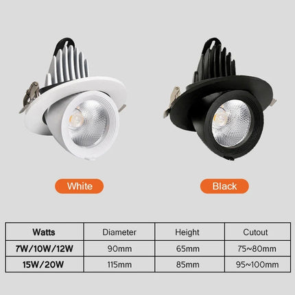 Spot LED encastrable plafond orientable 360° pour chambre et couloir — LZ4X9Q