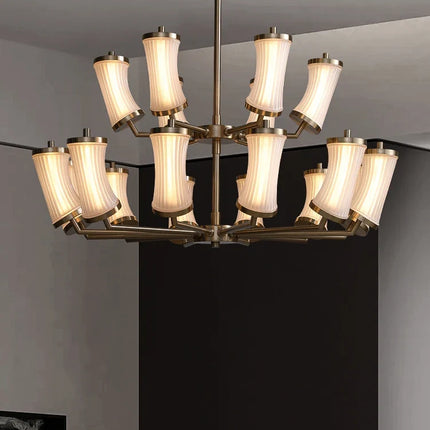 lustre led en verre design moderne de luxe