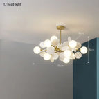 12 têtes / Verre gris / Blanc froid | CHINE