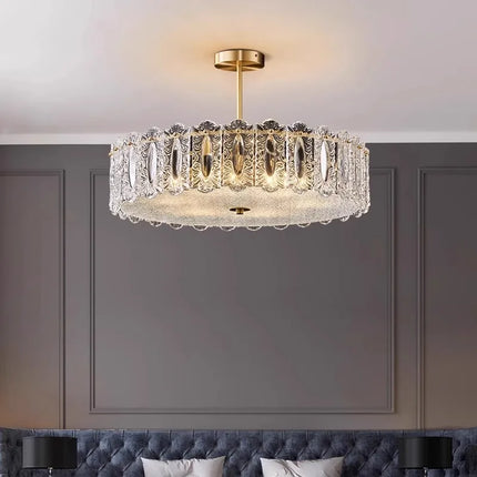 Plafonnier design en cuivre et verre pour intérieur moderne — LZ4G7N