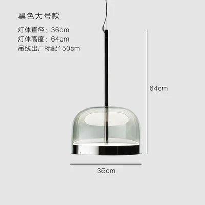 Suspension LED moderne en verre style nordique — LZ4X9T2