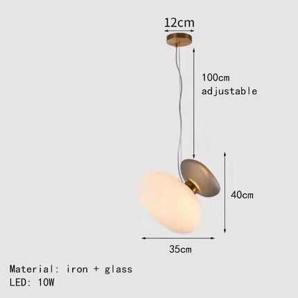 suspension design moderne en verre pour décoration intérieure