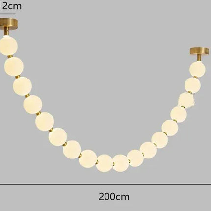 Lustre LED perles nordiques pour décoration intérieure — LZ7X9Q